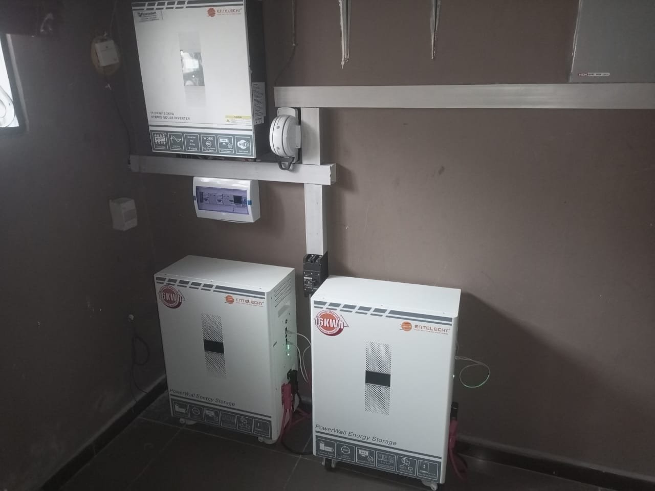 Installation of 13.2kva hybrid inverter and 2 units of 16kwh lithium battery